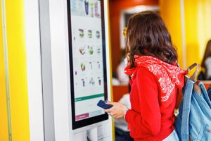 Touchscreens are one of many new vending machine technology advancements in recent years.